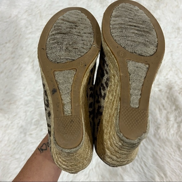 J. Crew Leopard Seville Espadrille Wedges Size 6 - Picture 5 of 8